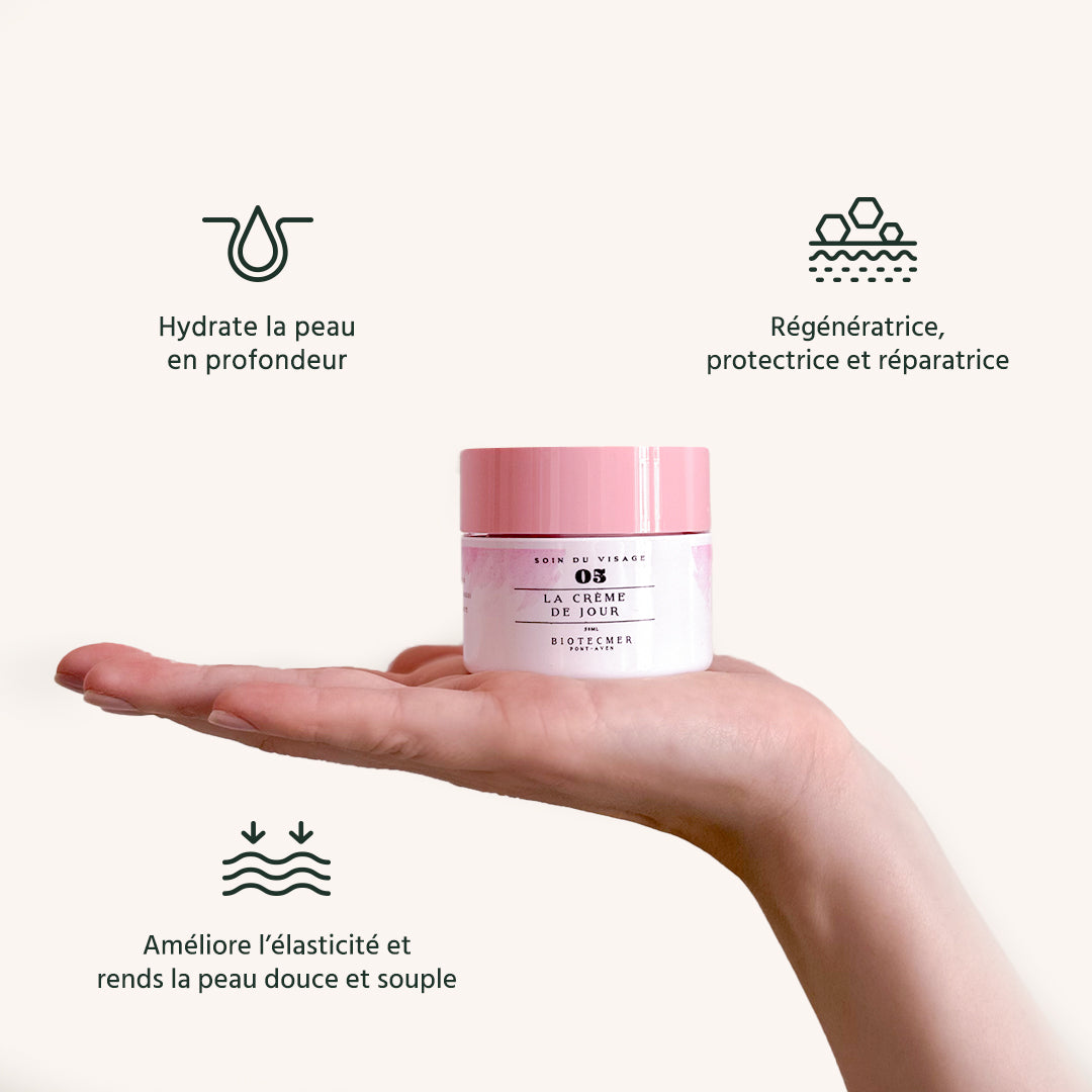 Crème de jour hydratante aux actifs marins — soin visage naturel Biotecmer