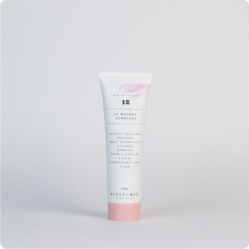 Masque purifiant naturel aux extraits naturels — soin peau grasse Biotecmer