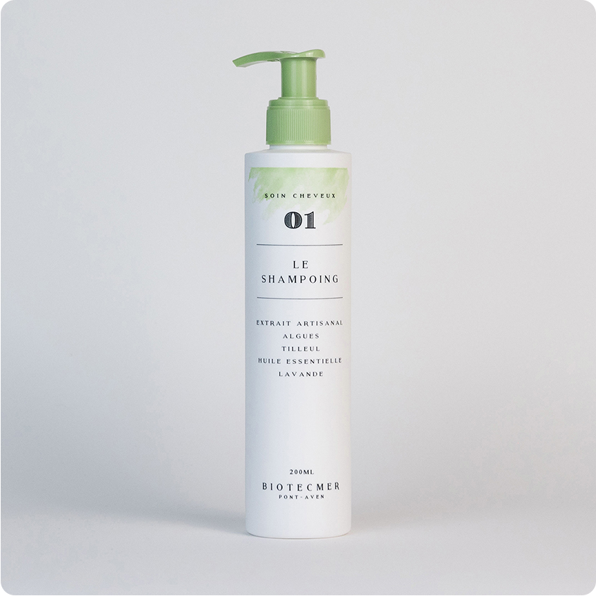 Shampoing purifiant naturel aux actifs marins - soin cheveux Biotecmer Bretagne
