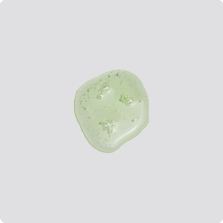 Texture gel moussant du gel douche naturel aux algues marines Biotecmer