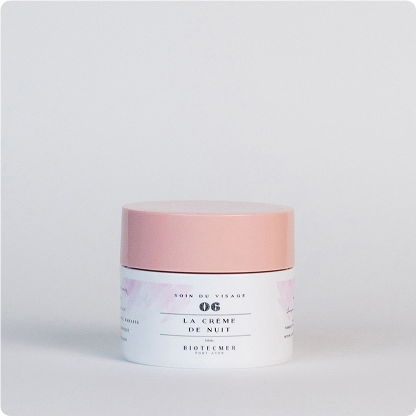 Crème de nuit réparatrice au collagène marin — soin visage naturel Biotecmer