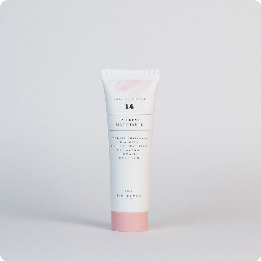 Crème matifiante naturelle aux actifs marins — soin peau mixte Biotecmer