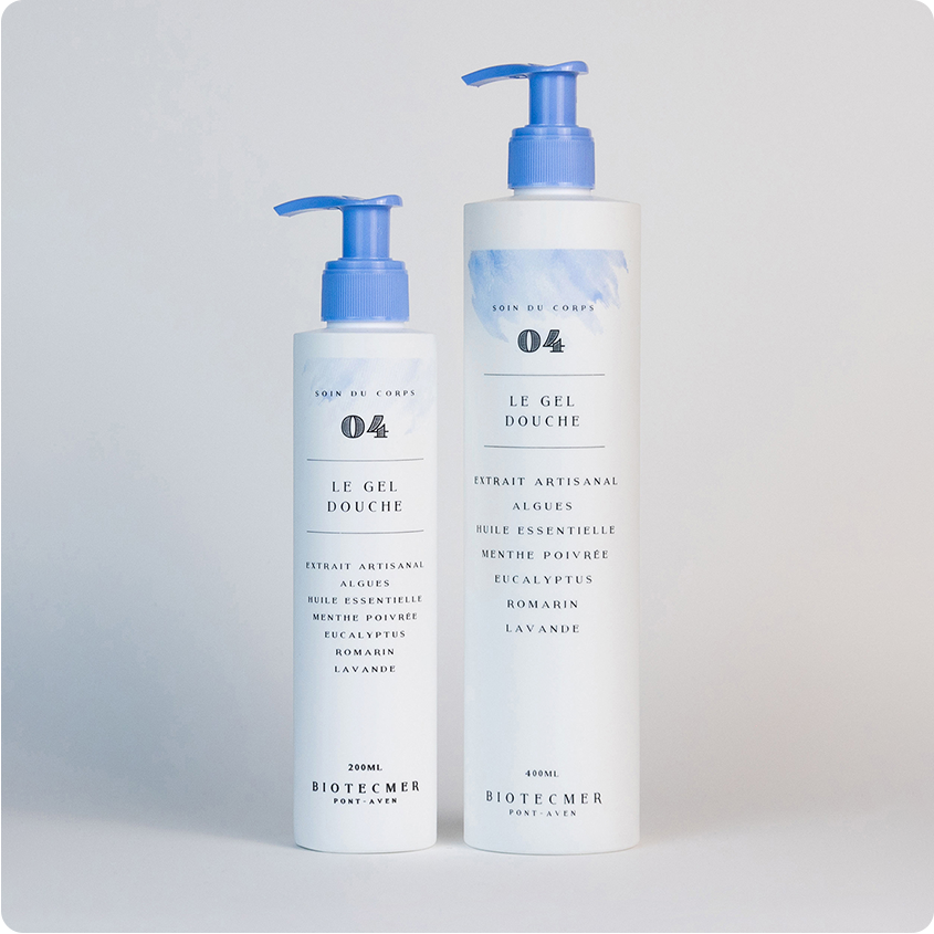 Gel douche naturel aux algues marines de Bretagne — soin corps Biotecmer