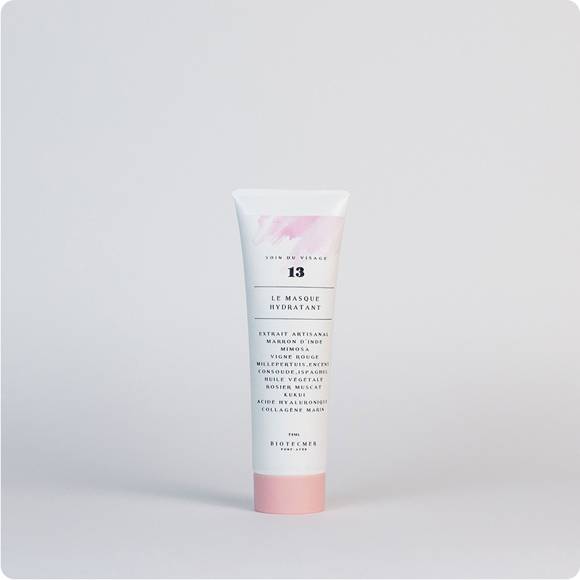 Masque hydratant aux actifs marins naturels — soin visage Biotecmer Bretagne